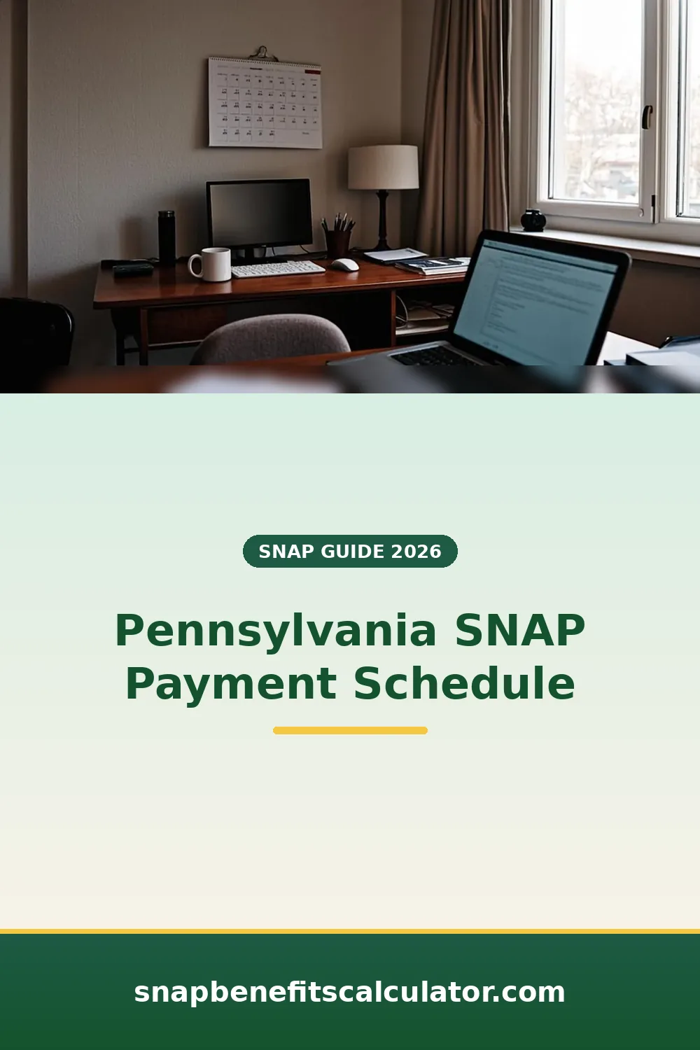 Wall calendar with several payment dates circled in red marker