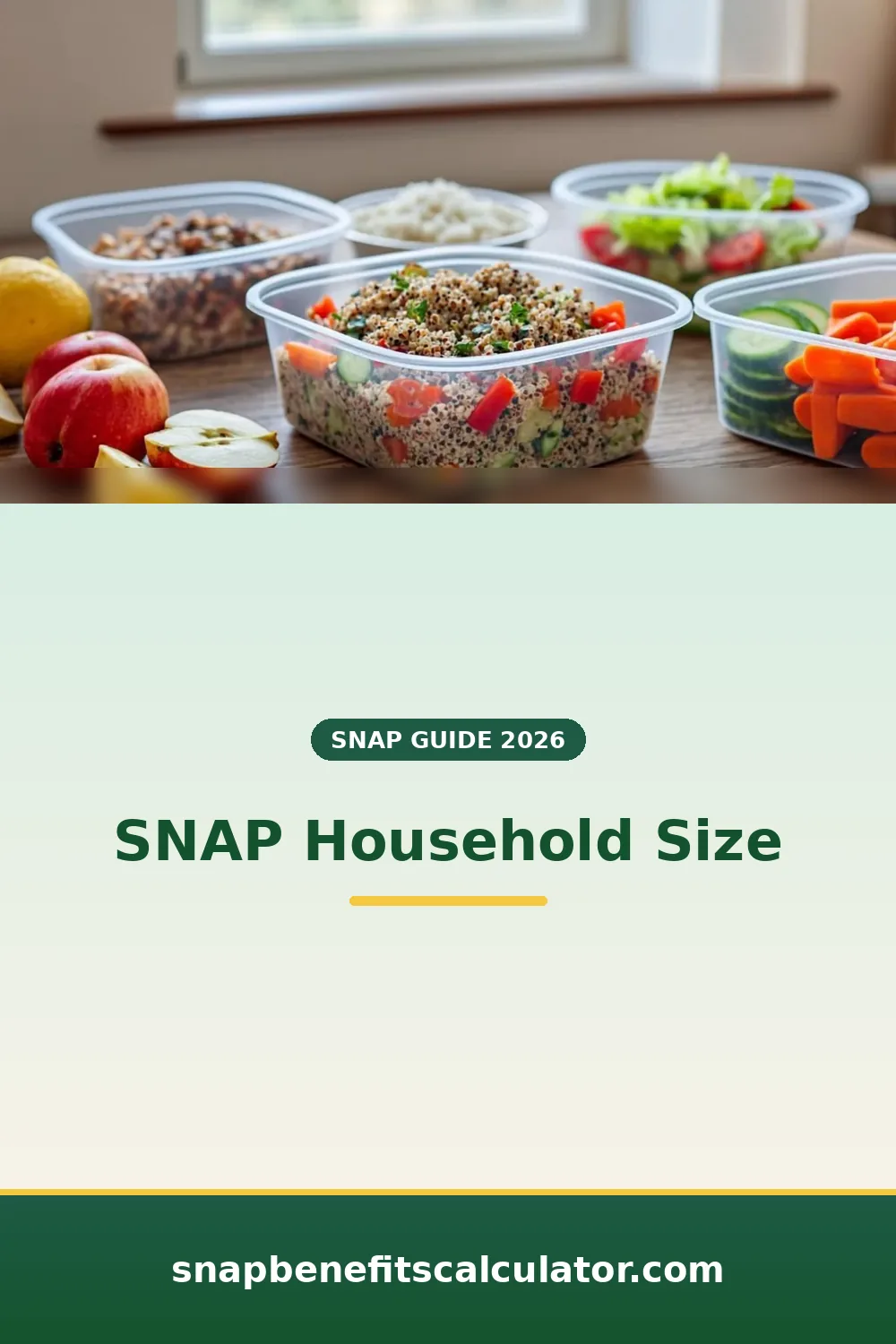Measuring cups and portioned food servings arranged on a kitchen counter