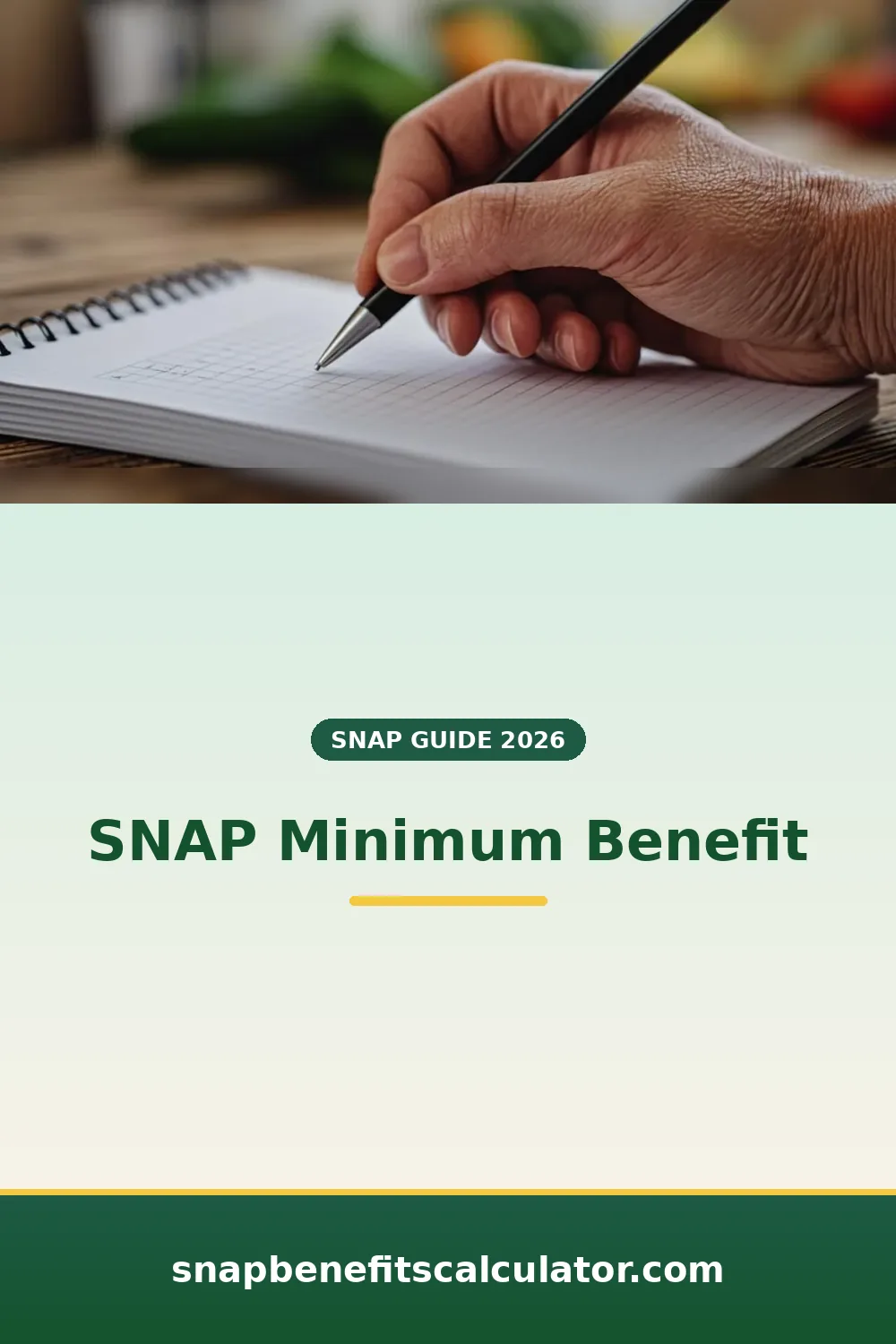 Hands working through a tight monthly food budget on a notepad